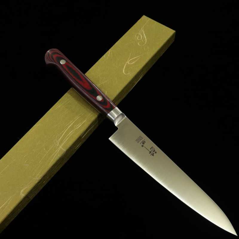 SUISIN INOX PREMIUM de SUISIN, petty, mango de micarta rojo/negro (150 mm)