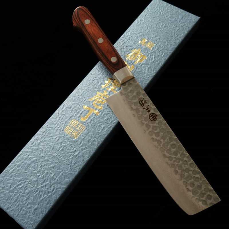 Miura MIURA Nakiri VG-10 Damasco contrachapado de caoba (165 mm)