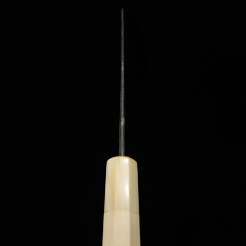 三浦 MIURA 白紙一号 黒打 三徳 白水牛八角柄 (180mm)