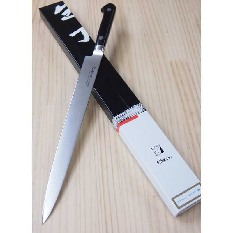 MISONO Molybdenum Sujihiki Steel Black Plywood Handle (240mm)