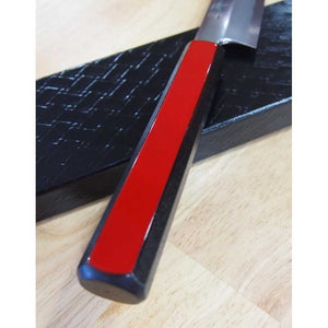 KAGEKIYO Shirogami n.º 1 Laca roja urushi Cuchillo kiritsuke yanagiba (300 mm)
