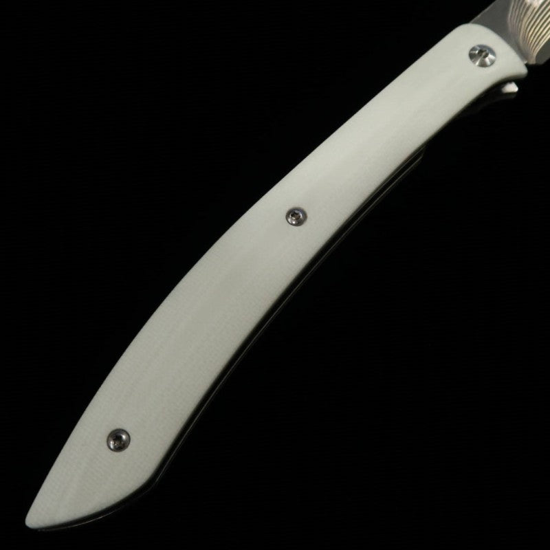 Folding Steak Knife SAJI TAKESHI R2, White Micarta (100mm)