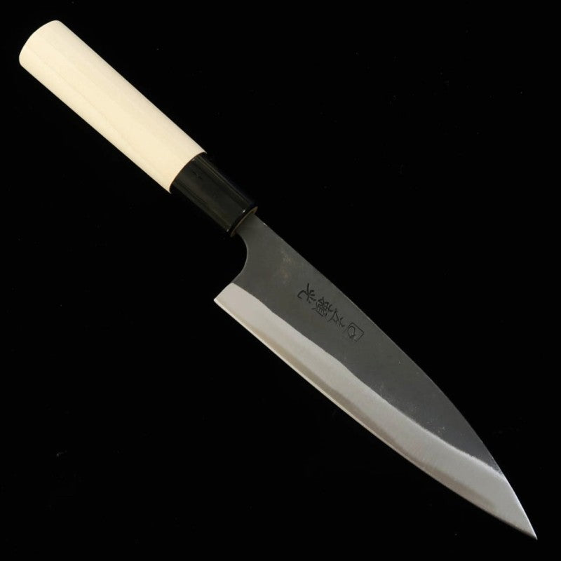 Hidari Yorimitsu HIDARI YORIMITSU cuchillo para jurel acero SK acabado negro mango de magnolia (145 mm)