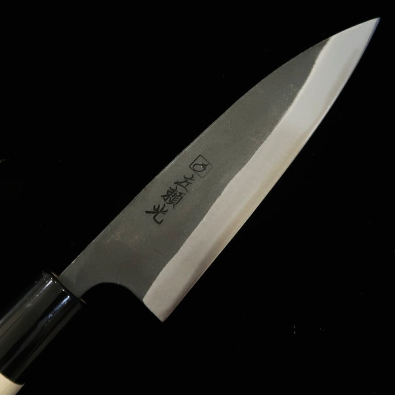 Hidari Yorimitsu HIDARI YORIMITSU cuchillo para jurel acero SK acabado negro mango de magnolia (145 mm)