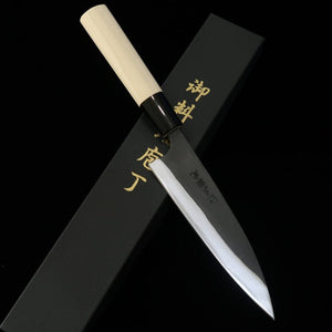 Hidari Yorimitsu HIDARI YORIMITSU cuchillo para jurel acero SK acabado negro mango de magnolia (145 mm)