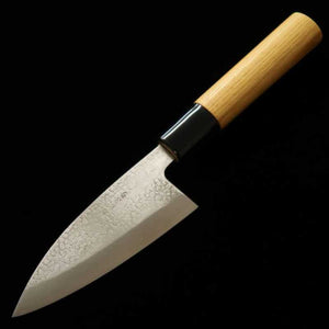 Ajikiri MIURA Ginsan Steel Double-edged with Keyaki Handle (105/120mm)