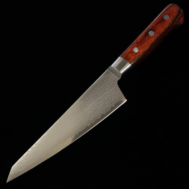 SAKAI TAKAYUKI Honesuki VG10 Damasco de 33 capas martillado mango de caoba (150 mm)