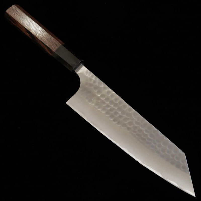 ANRYU Bunka Blue Steel No. 2 Hammered Wenge Octagonal Handle (170mm)