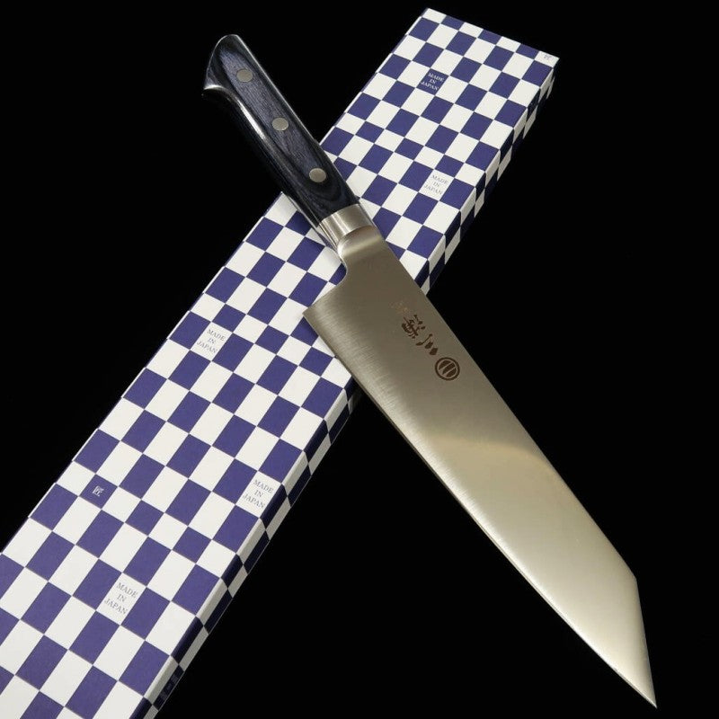MIURA, Bunka, AUS8, manche en bois laminé bleu (195mm)