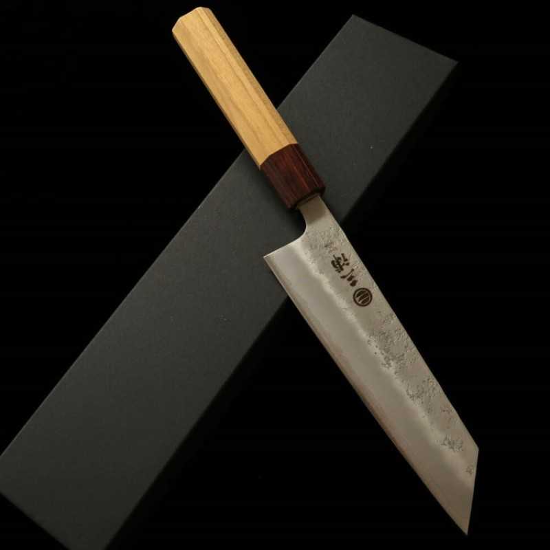 MIURA Acier Gin-san n°3 Inox Couteau Bunka Manche en zelkova (170 mm)