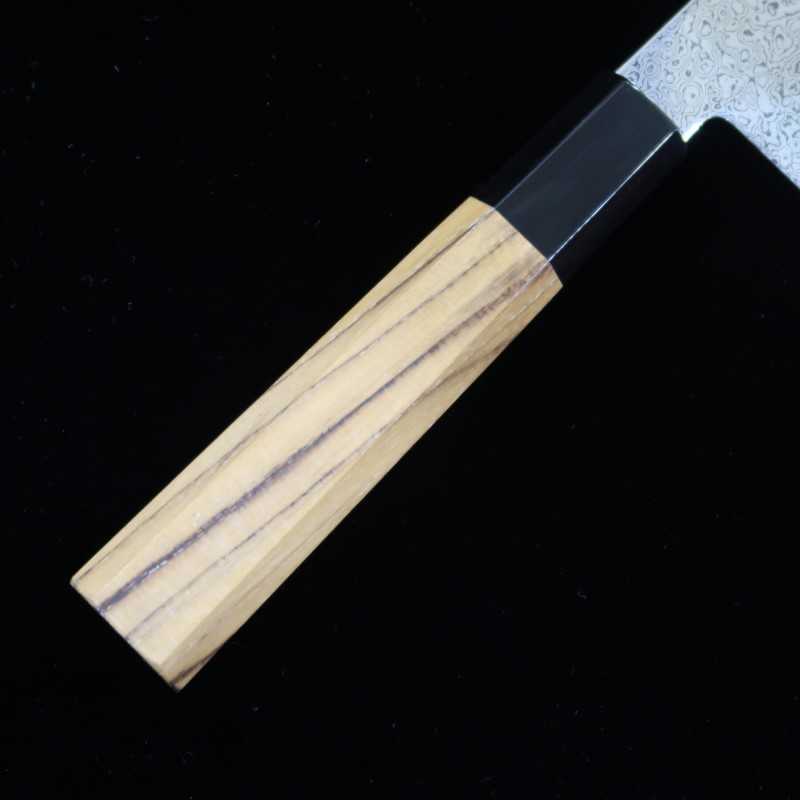 三浦 MIURA ステンレス VG10 黒染めダマスカス 文化包丁(180mm)