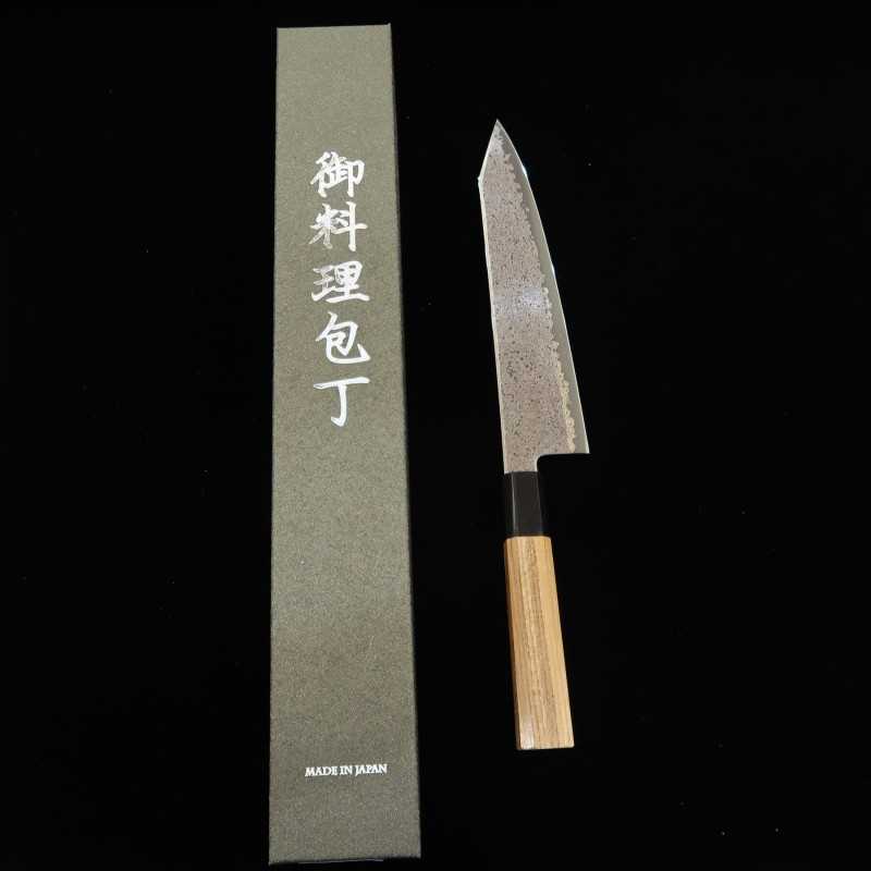 三浦 MIURA ステンレス VG10 黒染めダマスカス 文化包丁(180mm)