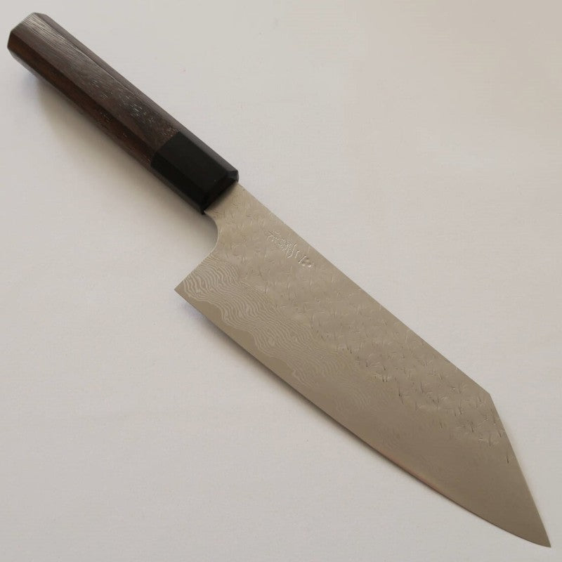 Bunka NIGARA SPG STRIX Hammered Damascus Bunka Rosewood Handle (180mm) 