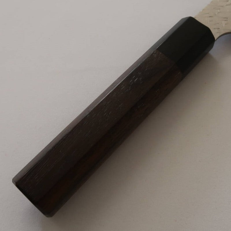 Bunka NIGARA SPG STRIX Hammered Damascus Bunka Rosewood Handle (180mm) 