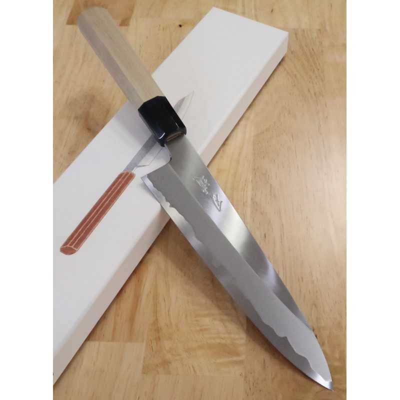 刃道 HADO 純白 白紙一号 ステン割込  水牛八角柄 牛刀 (210/240mm)