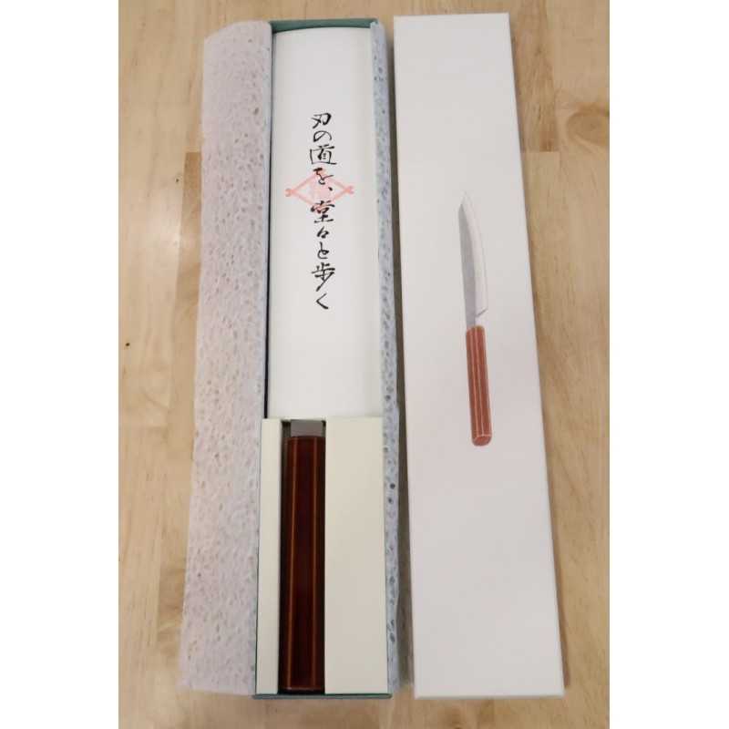 刃道HADO 牛刀 銀紙三号 木地呂塗り桜八角柄 （210/240mm）