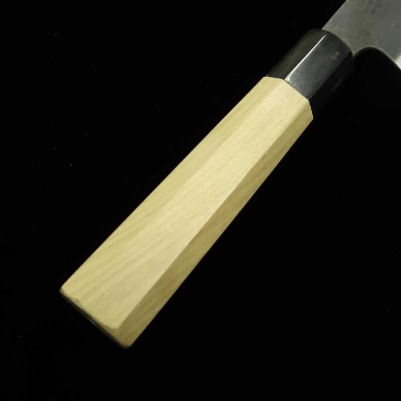 Gyuto MIURA Shirogami nº 1 com acabamento Kurouchi cabo octogonal (210-270mm)
