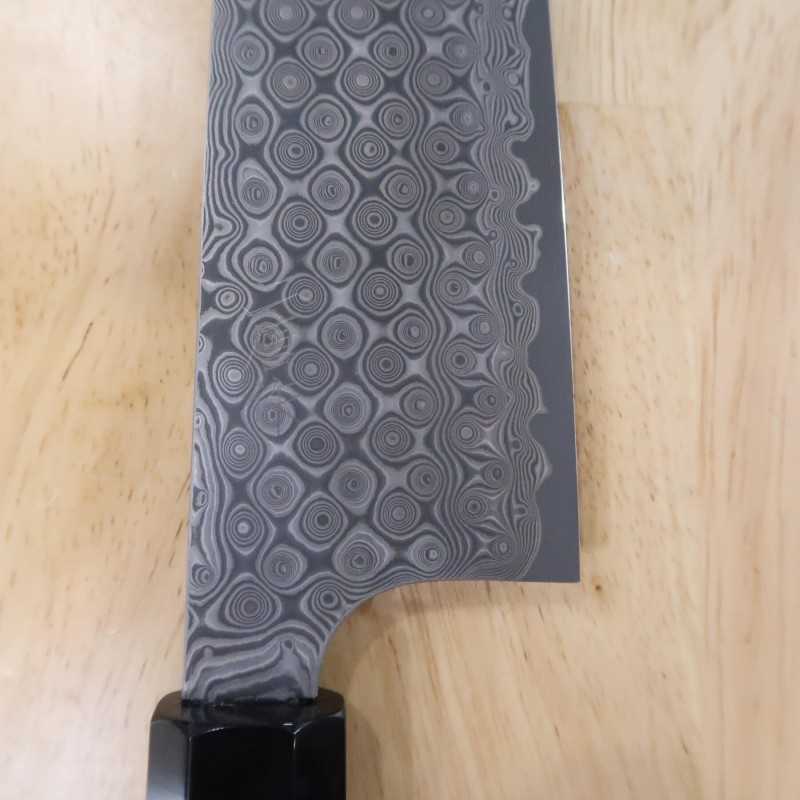 Forge Nigara Hamono NIGARA Motif sombre Gyuto SG2, manche octogonal en ébène (210-270 mm)