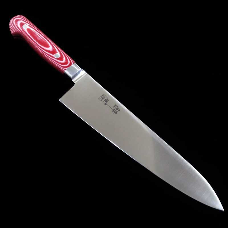 SUISIN INOX PREMIUM cuchillo gyuto mango de micarta rojo/blanco (210/240 mm)