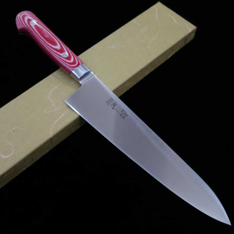 SUISIN INOX PREMIUM cuchillo gyuto mango de micarta rojo/blanco (210/240 mm)