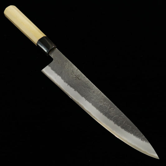 Ajikataya Gyuto Hinoura White Steel No.2 Kurouchi Nashiji Magnolia Handle (210/240mm) 