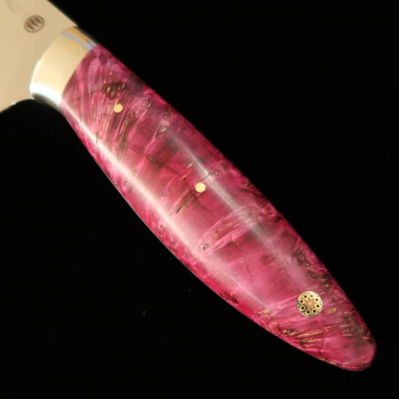 Gyuto Asurah x Miura VG10 Acabamento Espelhado Cabo Personalizado Vermelho (210mm) 