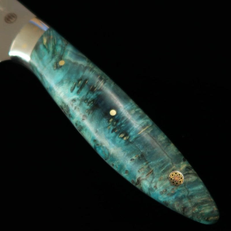 Gyuto Asurah x Miura VG10 Acabamento Espelhado Cabo Personalizado  Verde (240mm) 