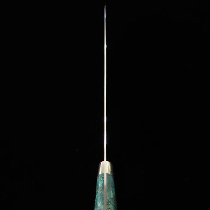 Gyuto Asurah x Miura VG10 Acabamento Espelhado Cabo Personalizado  Verde (240mm) 