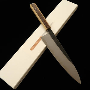Hado Gyuto Aogami #1 Kurouchi Damasco cabo de casca de cerejeira com padrão marmorizado (210/240mm)