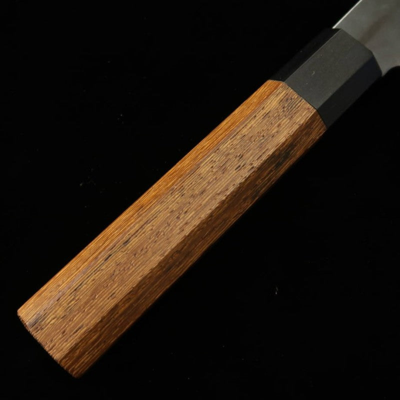 Hidari Yorimitsu - Gyuto de Aço Aogami #1, acabamento kuro-uchi, cabo de madeira de ferro (210mm)