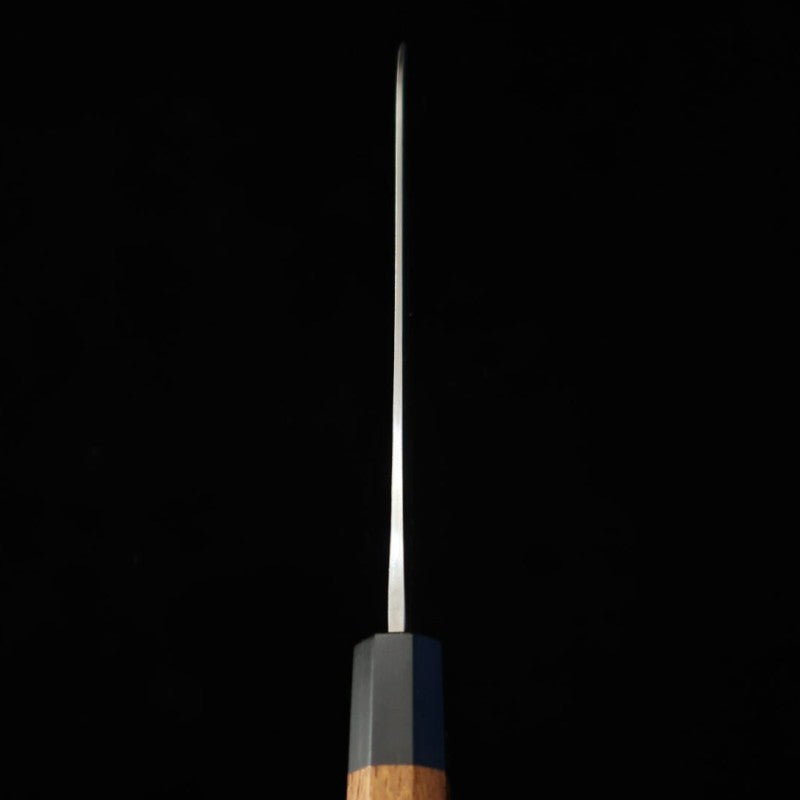 Hidari Yorimitsu - Gyuto de Aço Aogami #1, acabamento kuro-uchi, cabo de madeira de ferro (210mm)