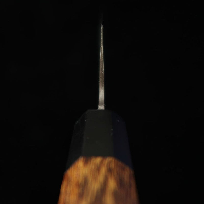 Hidari Yorimitsu - Gyuto de Aço Aogami #1, acabamento kuro-uchi, cabo de madeira de ferro (210mm)