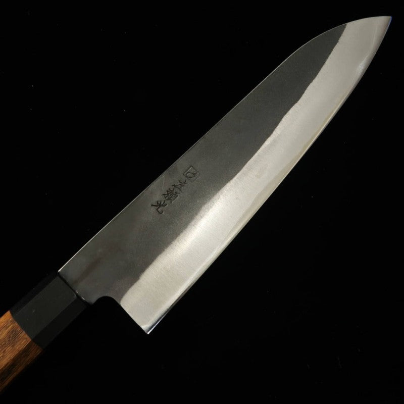 Hidari Yorimitsu - Gyuto de Aço Aogami #1, acabamento kuro-uchi, cabo de madeira de ferro (210mm)