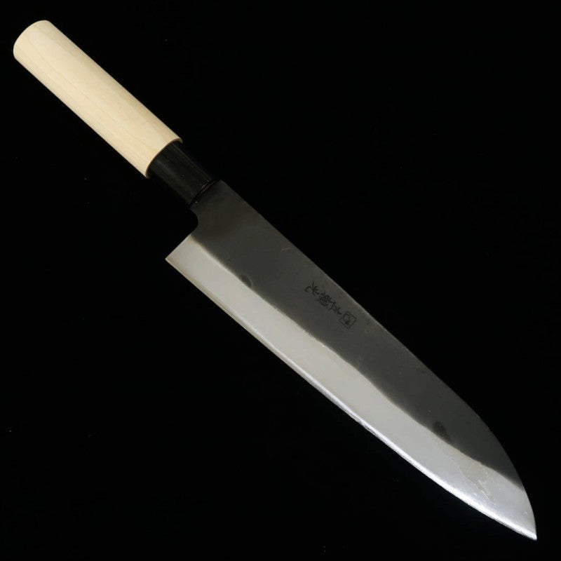 Hidari Yorimitsu Gauche YORIMITSU Gyuto acier SK, finition kuro-uchi, manche en magnolia (210 mm)