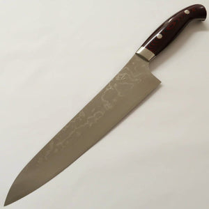 Gyuto YUTA KATAYAMA “Akatsuki” SG2 Damasco, mango de micarta (210/240 mm)