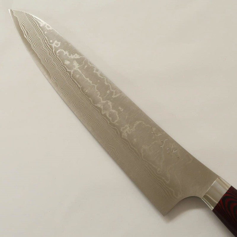 Gyuto YUTA KATAYAMA “Akatsuki” SG2 Damasco, mango de micarta (210/240 mm)