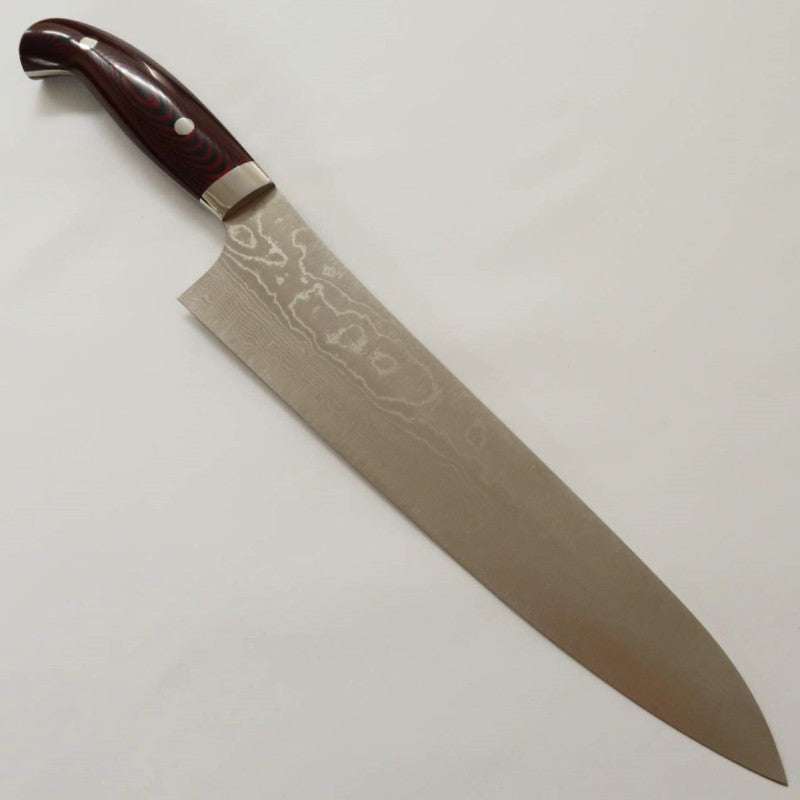 Gyuto YUTA KATAYAMA “Akatsuki” SG2 Damasco, mango de micarta (210/240 mm)