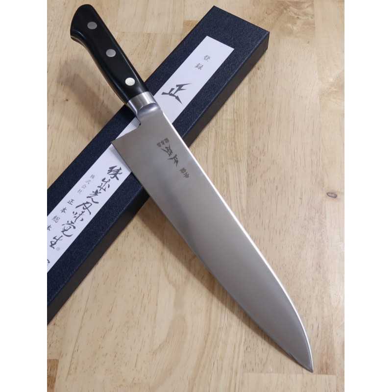 Masamoto Sohonten MASAMOTO SOHONTEN Gyuto Hyper-molybdène Manche en composite noir (210-270 mm)