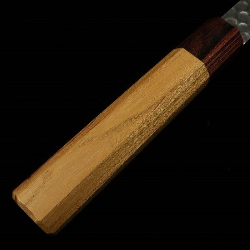 Gyuto MIURA AUS10 Hammered Damascus Keyaki Octagonal Handle (210mm) 