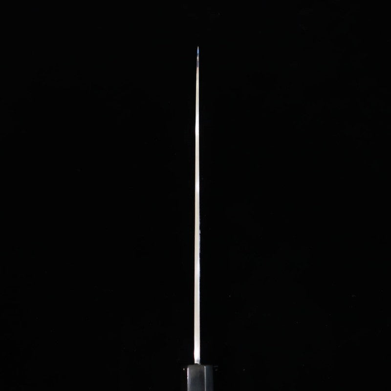 MIURA Itadaki Miura, Tanaka Giichi, gyuto acier Shirogami n°2, finition shinogi, manche octogonal en ébène (240 mm)