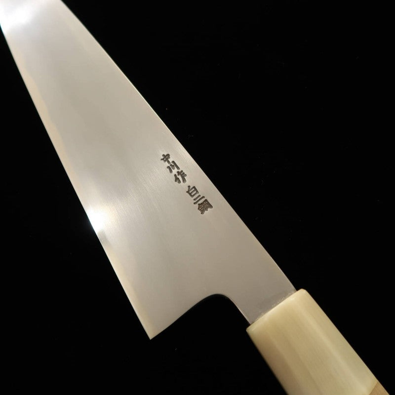 Gyuto MIURA Obidama White Steel, Fully Blurred Finish, Magnolia Octagonal Handle (210mm) 