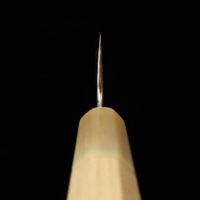 Gyuto MIURA Obidama White Steel, Fully Blurred Finish, Magnolia Octagonal Handle (210mm) 