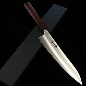 Gyuto Miura Ginsan Steel Oak Octagonal Handle (210mm) 