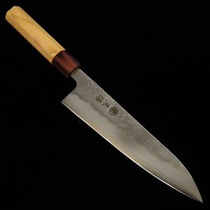 Gyuto MIURA, Ginsan Steel, Nashiji, Keyaki Octagonal Handle (180mm) 