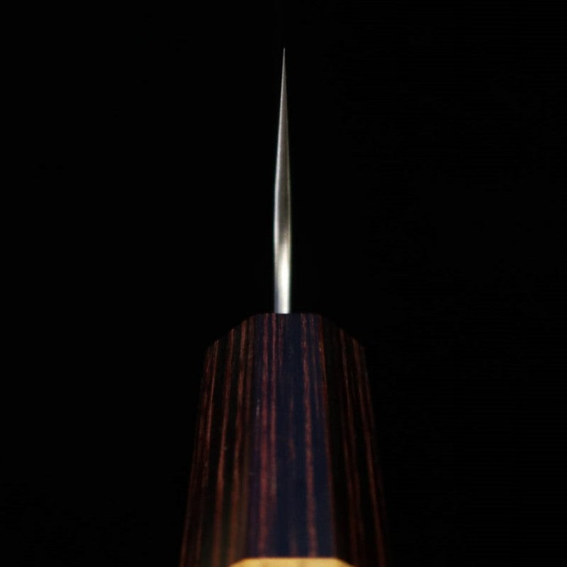 Gyuto MIURA, Ginsan Steel, Nashiji, Keyaki Octagonal Handle (180mm) 
