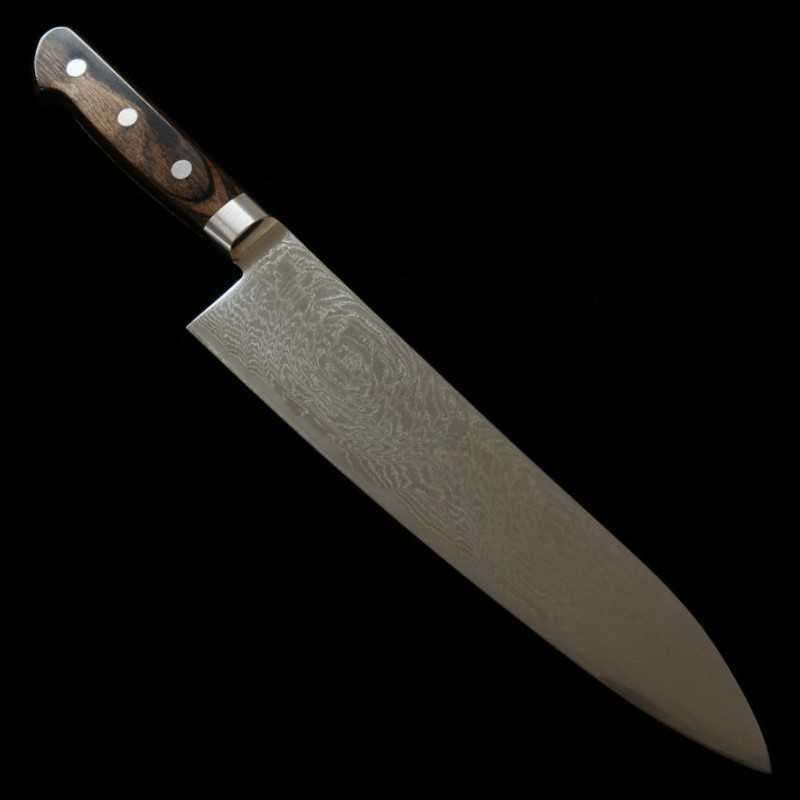 Miura MIURA Uzunami Damas nickel AUS10 inox Gyuto (210 mm)