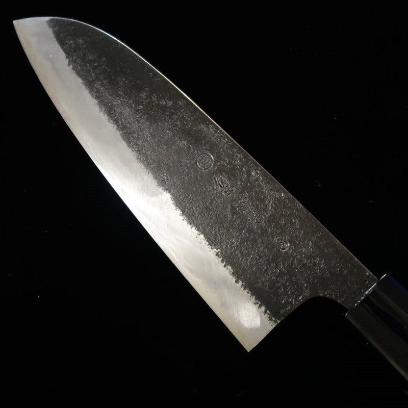 三輪 MIWA 牛刀 青紙一号 黒打ち 焼栗柄 (165mm)