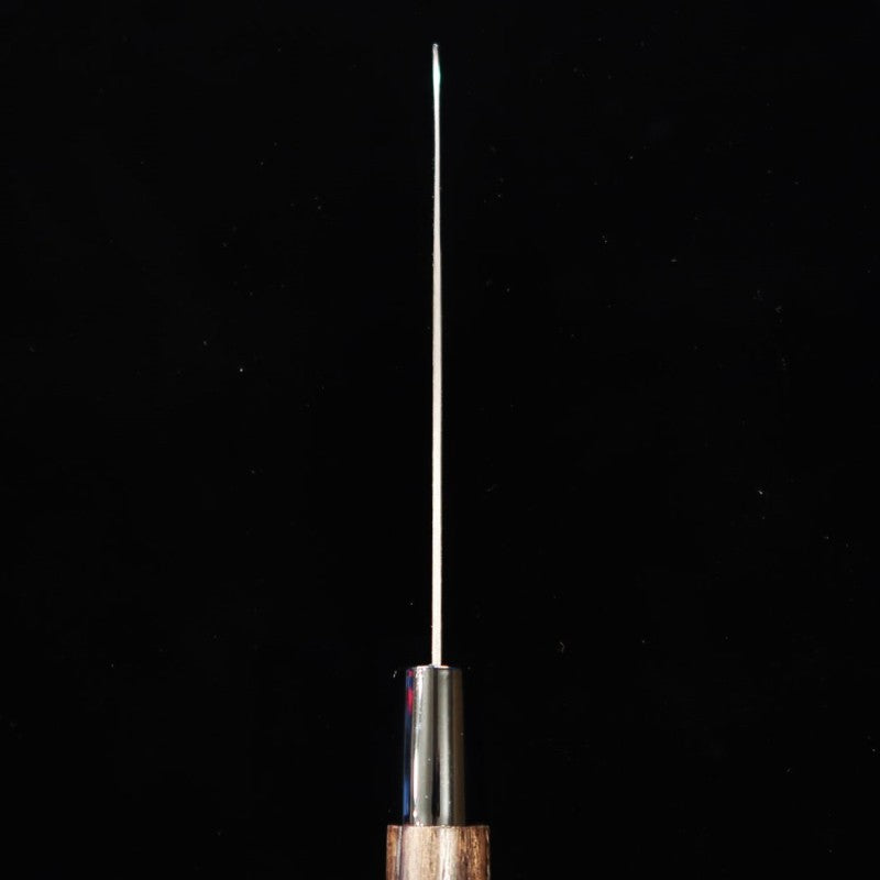 三輪 MIWA 牛刀 青紙一号 黒打ち 焼栗柄 (165mm)