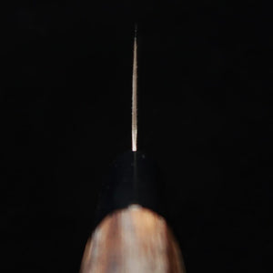 Gyuto MIWA Aogami no.1 acabado negro, mango de madera de castaño quemada (165mm)