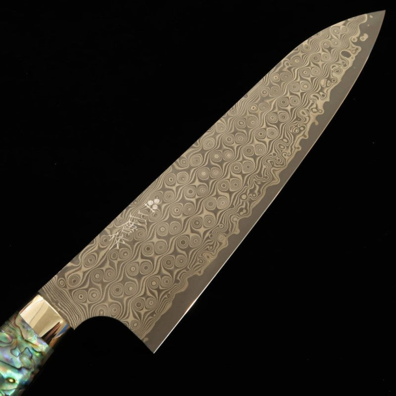Gyuto NIGARA SG2 Polished Hammered Markings with Mother of Pearl Handle (240mm) 